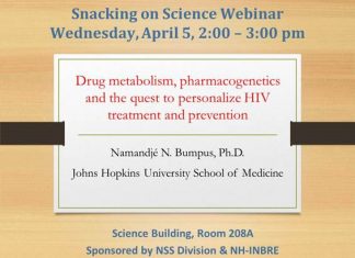 April 5rd: Snacking on Science Webinar