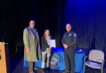 CJ Senior Receives Award From Concord, New Hampshire Police Department During Internship