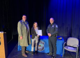 CJ Senior Receives Award From Concord, New Hampshire Police Department During Internship