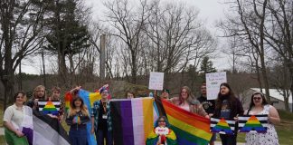 NEC Students Protest in Response to Recent Homophobic Vandalisms