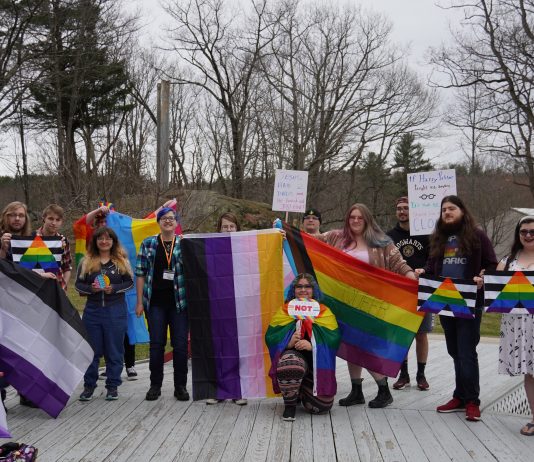 NEC Students Protest in Response to Recent Homophobic Vandalisms
