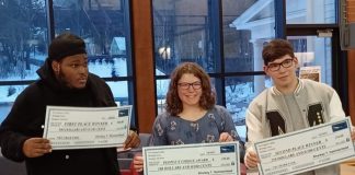 Community Food Business Concept Wins NEC Shark Tank Isaiah Huges, Rebecca Eaton, Joaquin Sanchez