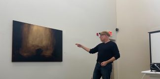 Artist Christopher Volpe says work represents battle with climate change