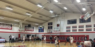 NEC basketball teams split double-header