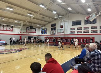 NEC basketball teams split double-header