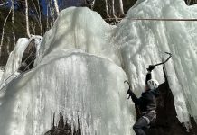 NEC students learn ice climbing skills