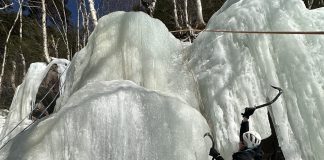 NEC students learn ice climbing skills