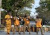 Akwaaba Ensemble band group performs at NEC