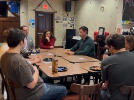US Senate hopeful Jared Sullivan joins NEC’s Pizza and Politics in the Pub