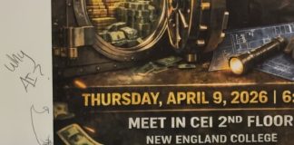 Use of AI for on-campus advertising draws controversy An A.I poster with angry handwriting in the margin.